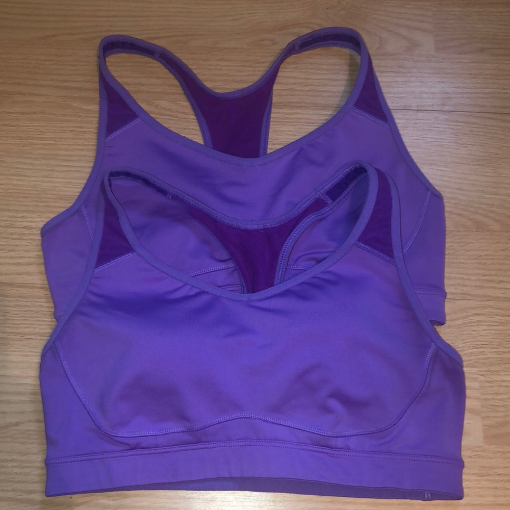 Two Purple Sports Bras
